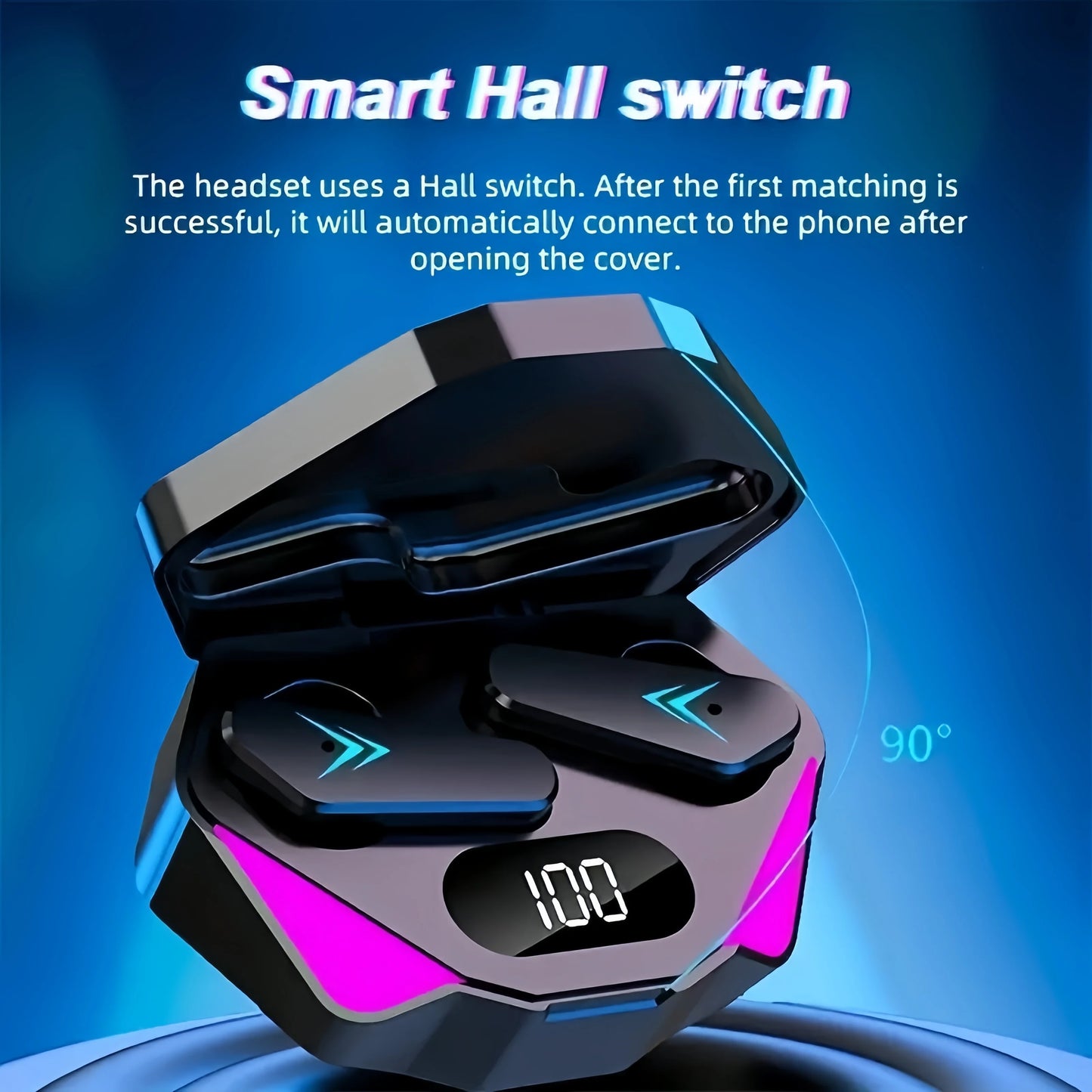 X15 TWS Wireless Bluetooth Earbuds with LED Display - Ultimate Gaming and Music Experience with Mic