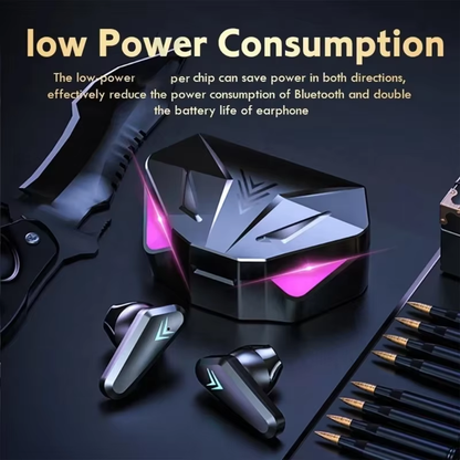 X15 TWS Wireless Bluetooth Earbuds with LED Display - Ultimate Gaming and Music Experience with Mic