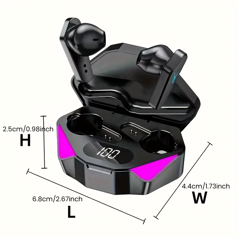 X15 TWS Wireless Bluetooth Earbuds with LED Display - Ultimate Gaming and Music Experience with Mic