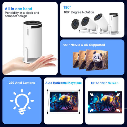 Experience Stunning 8K Visuals with the HY300 Pro Android 14 Projector - Your Ultimate Home Cinema Solution!
